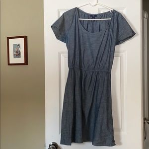 Chambray short sleeve dress